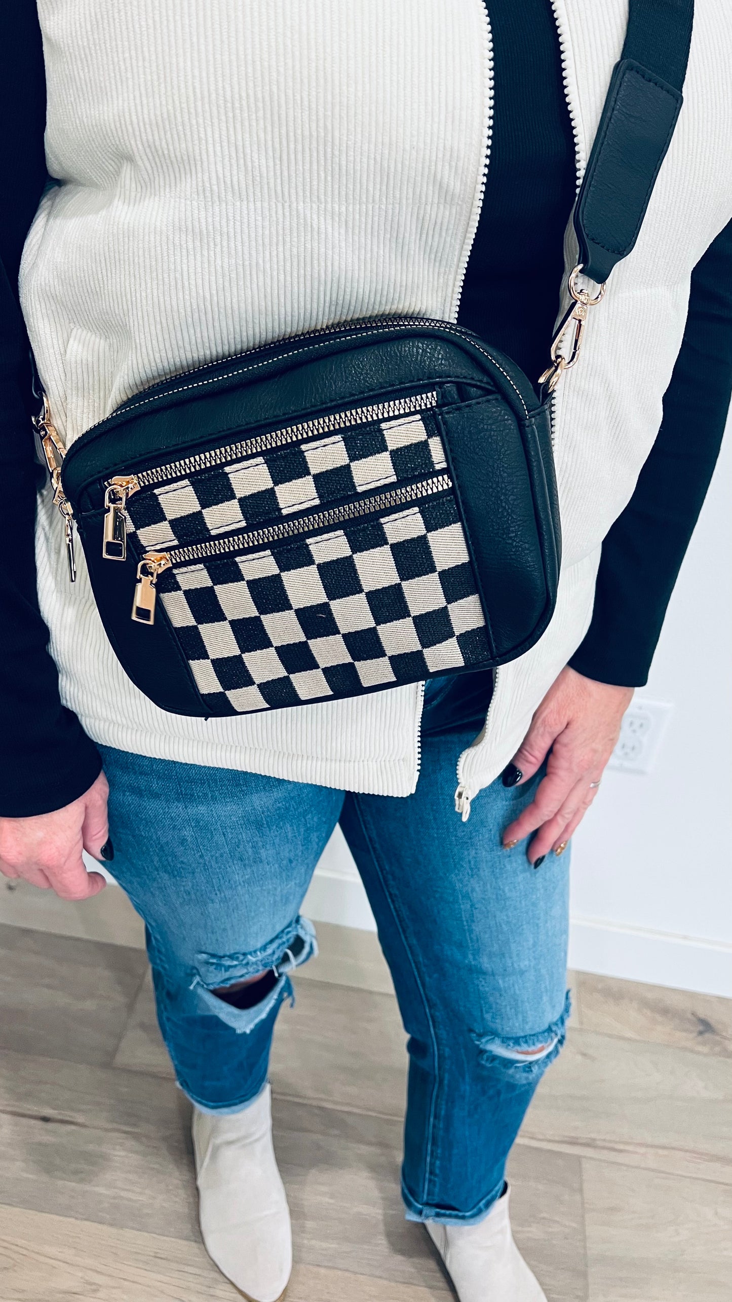 Checkered Crossbody