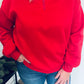 Red Half Zip Pullover