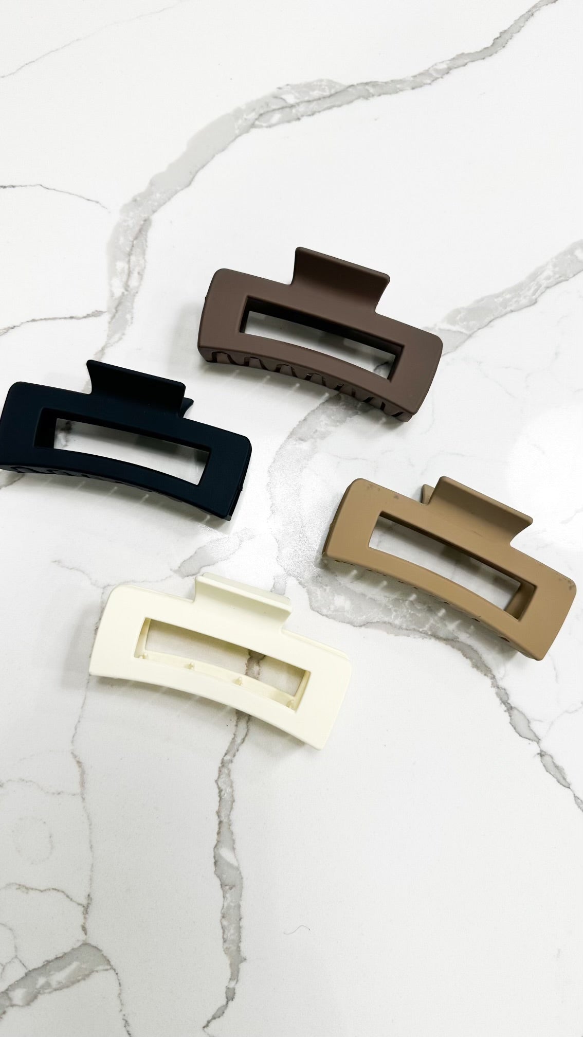 4 Piece Open Square Hair Clips