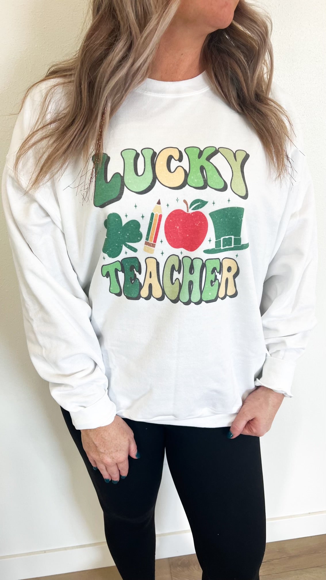 Lucky Teacher Crew Neck