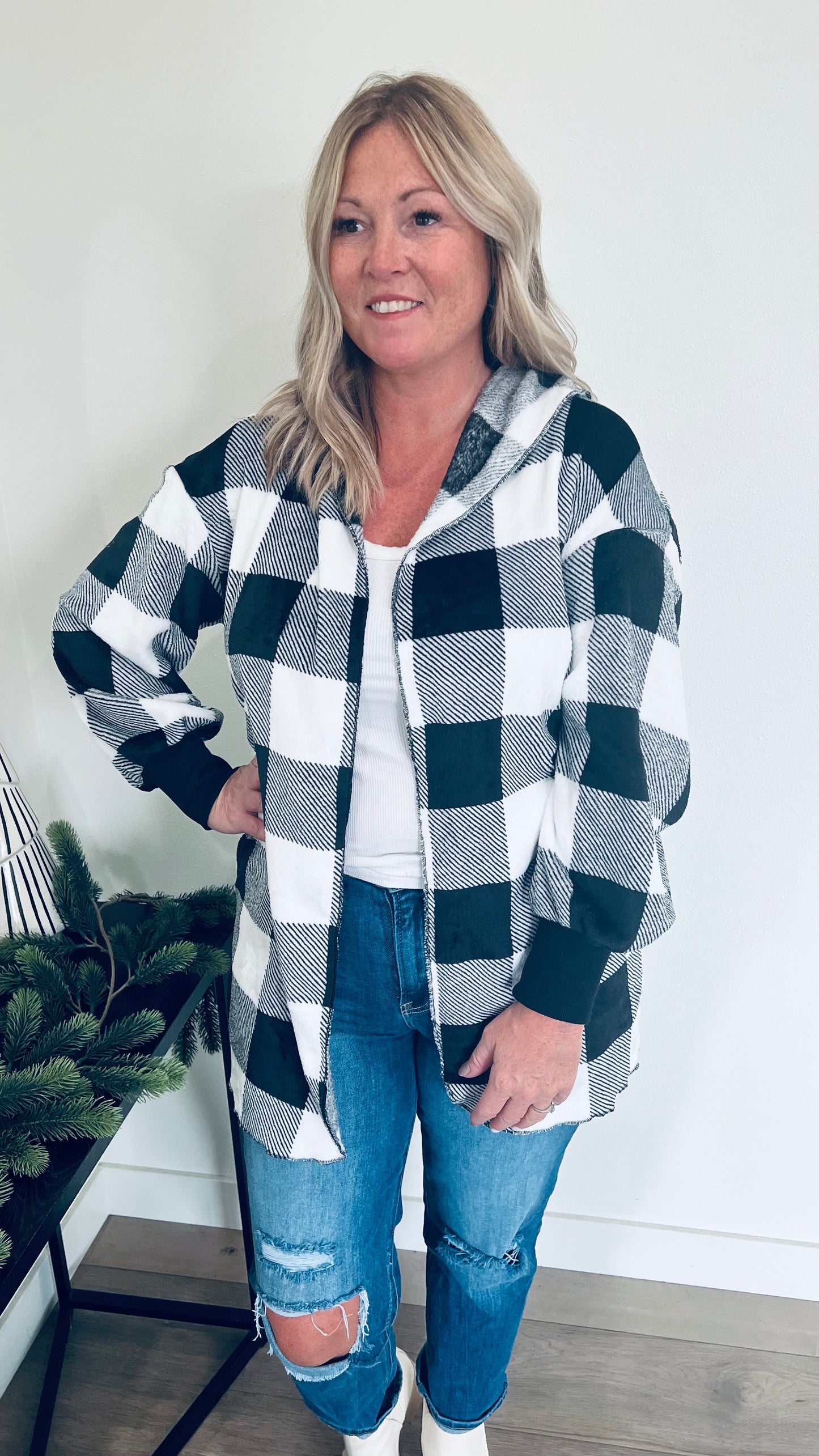 Cozy Buffalo Plaid Cardigan