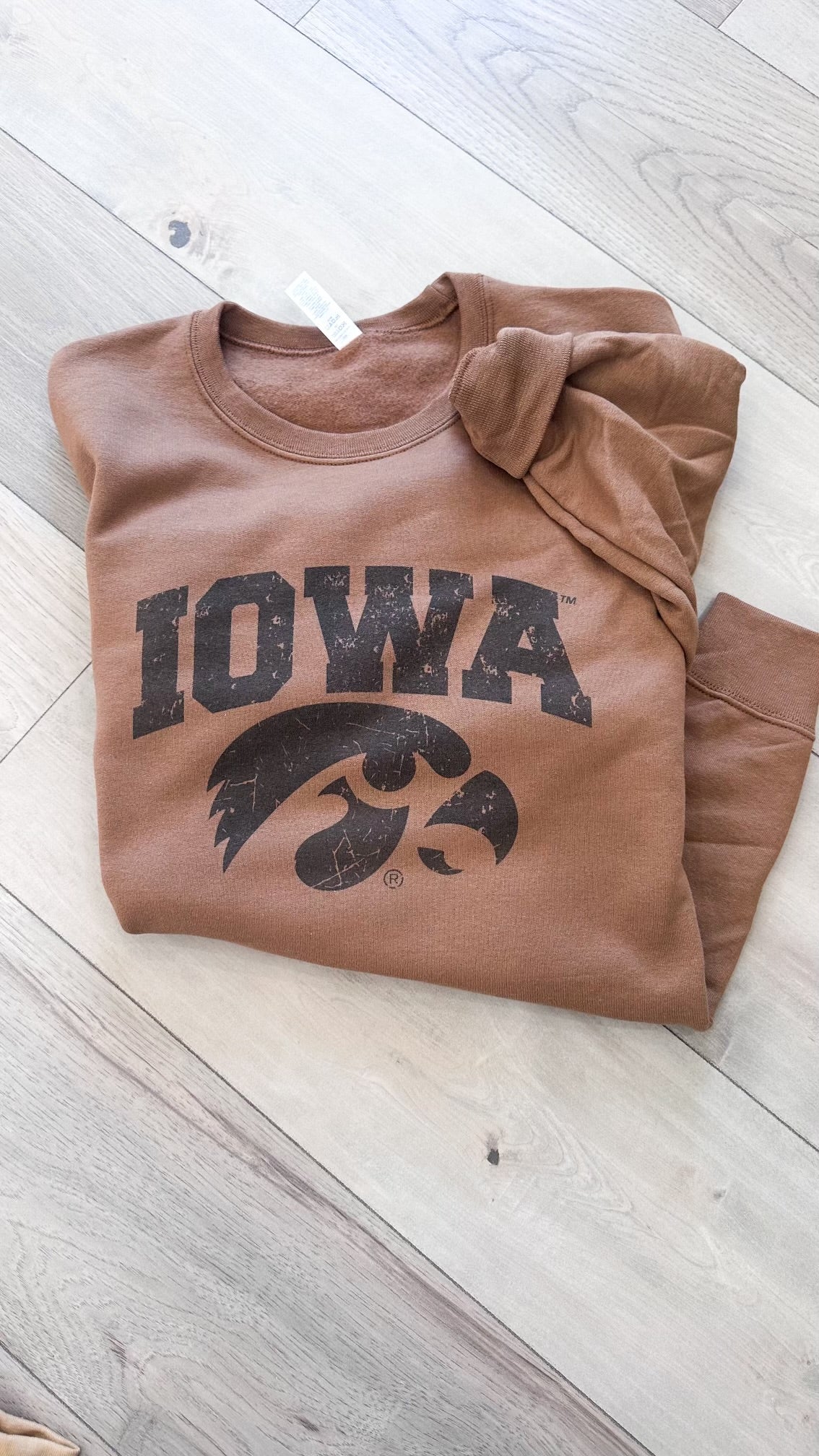 Iowa Hawk Distressed Crew