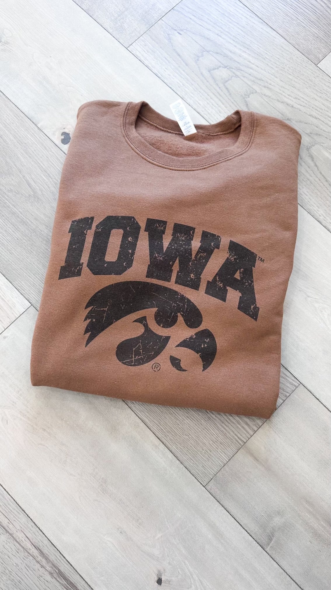 Iowa Hawk Distressed Crew