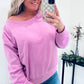 Fleece Boat Neck Sweatshirt