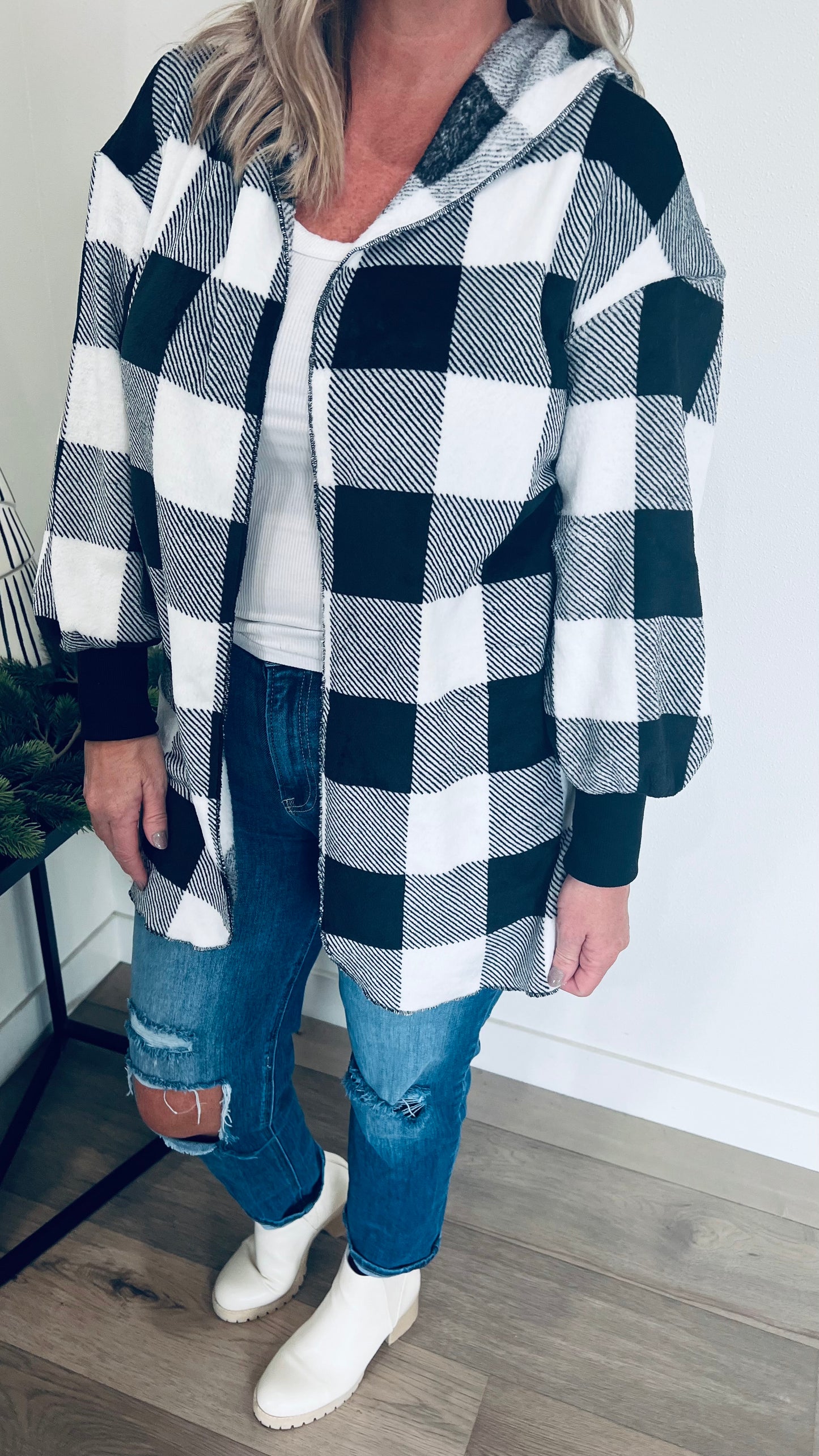 Cozy Buffalo Plaid Cardigan