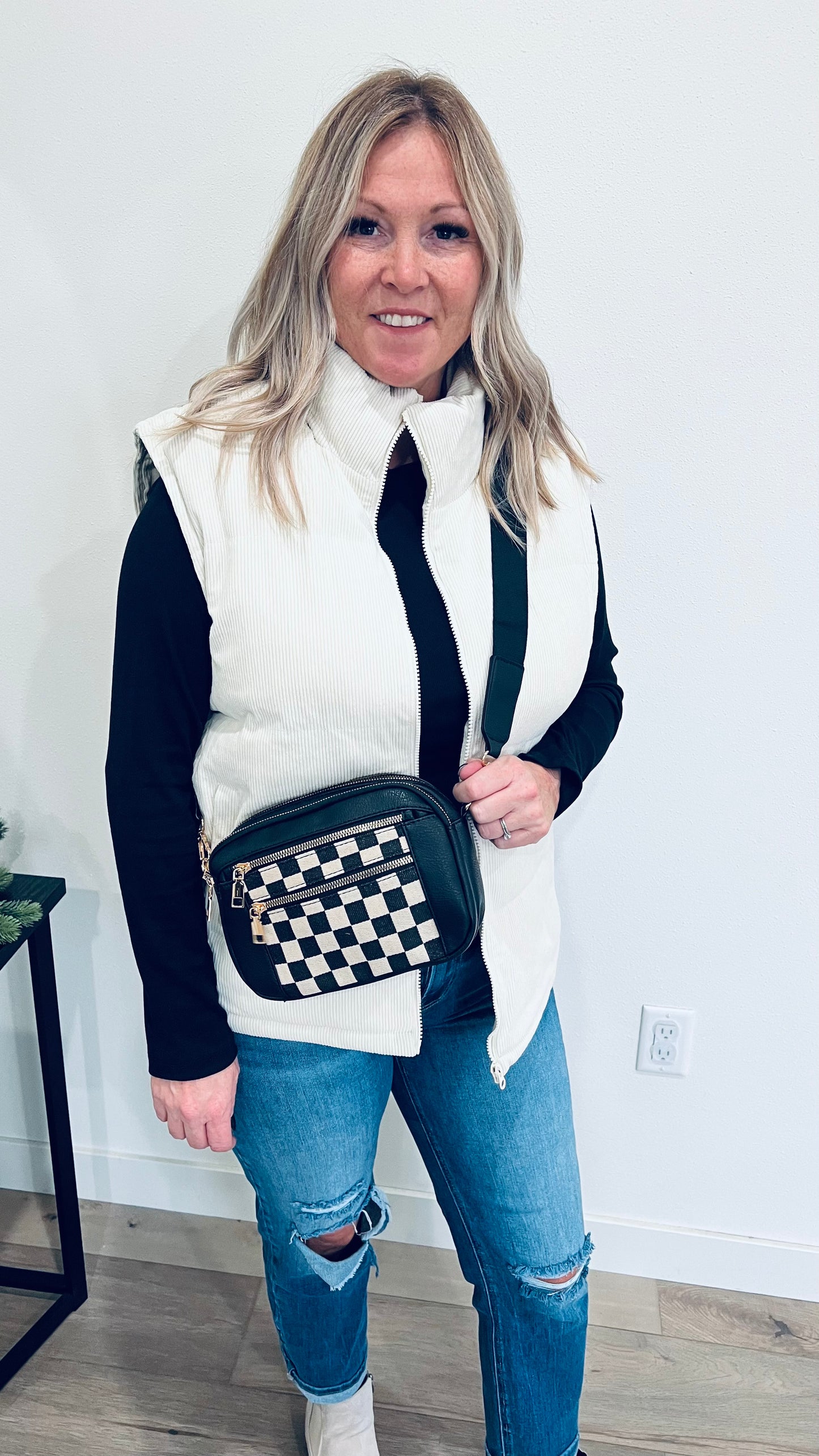 Checkered Crossbody