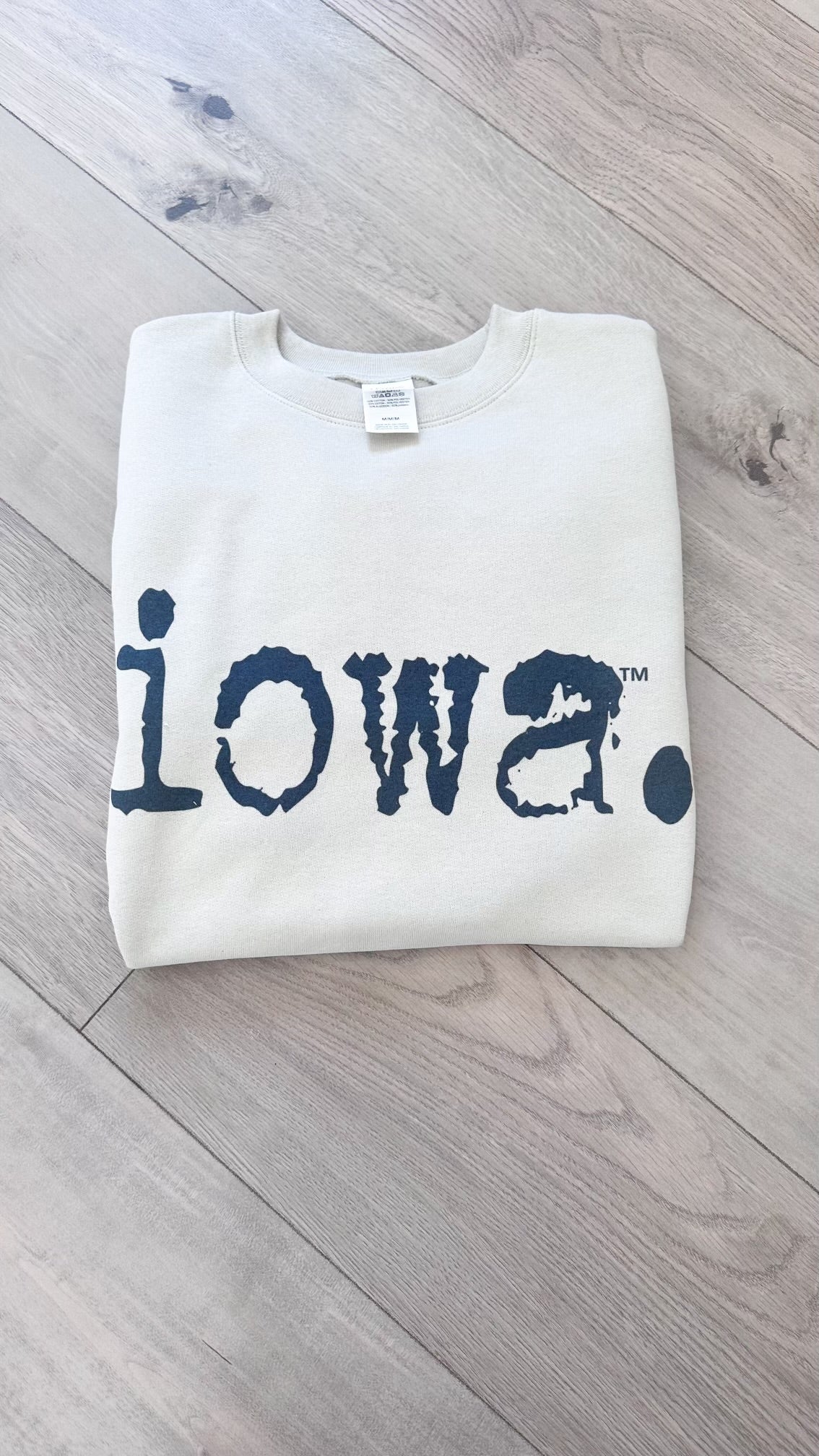 Distressed Iowa. Graphic