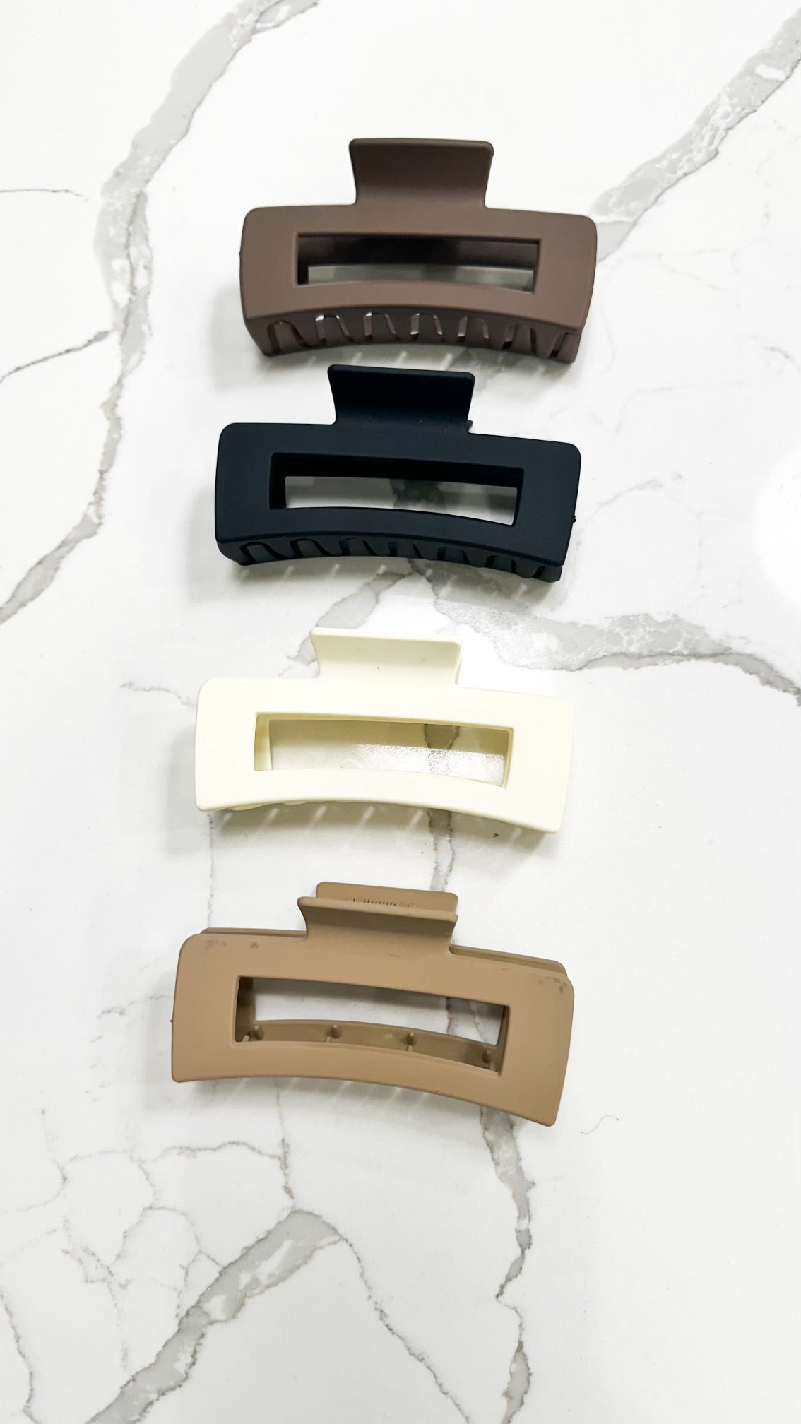 4 Piece Open Square Hair Clips